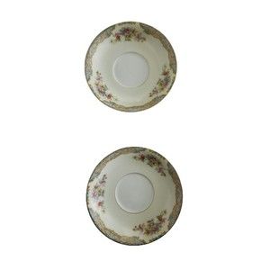 Vintage 1949-50 Noritake Small Plate Saucer Ivory Floral Made in Occupied Japan